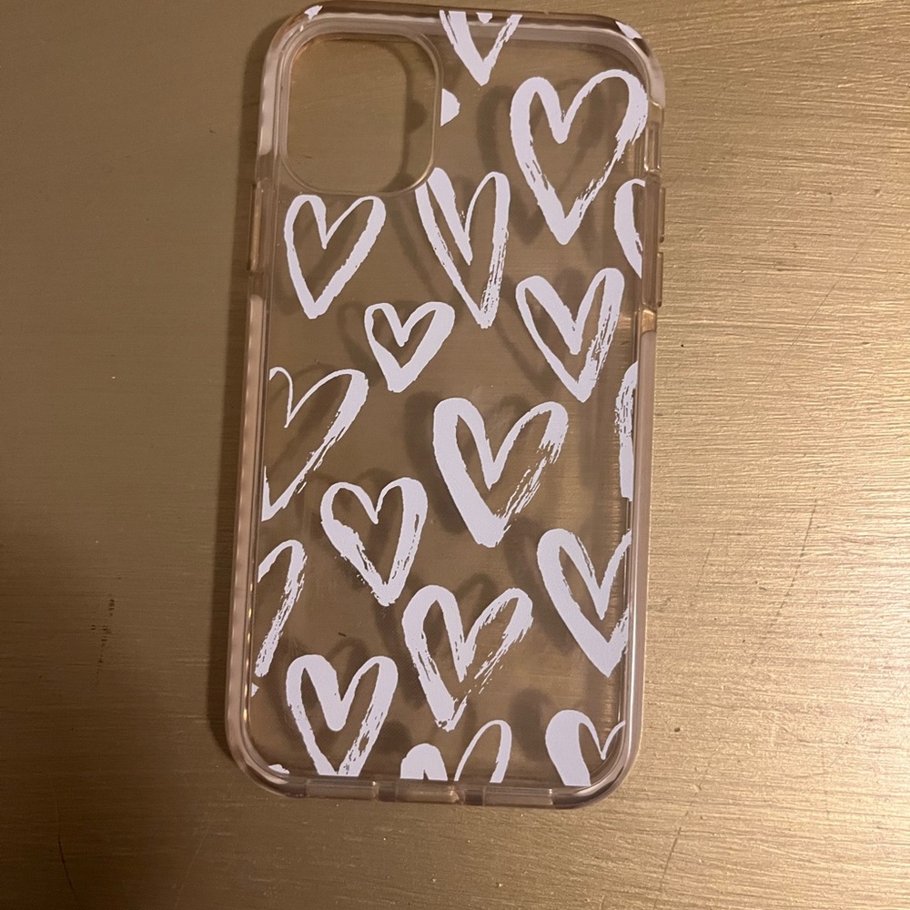 Heart Pattern Clear Phone Case IPhone 11